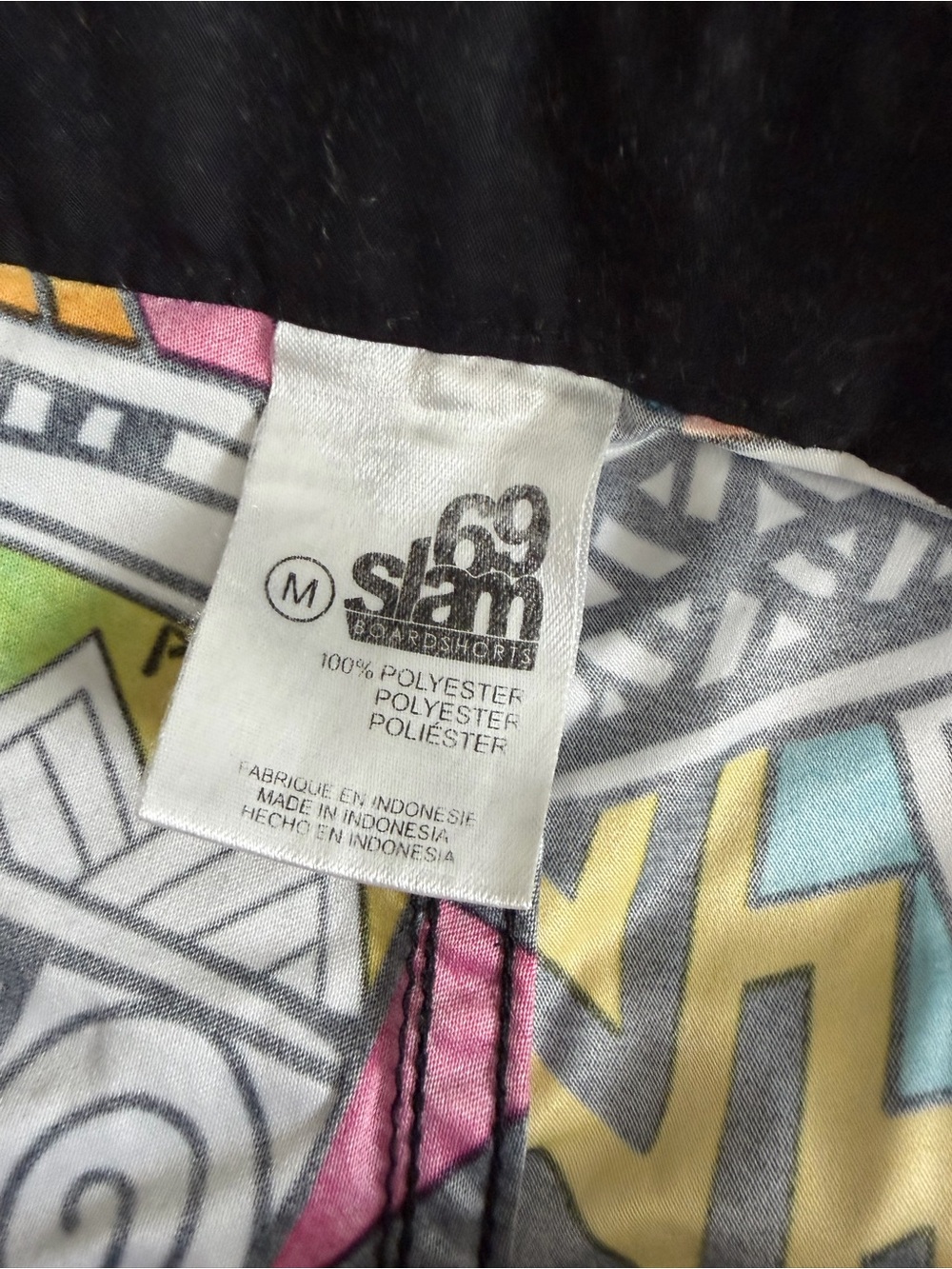 Vibrant Multi-Color Patterned Swim/Board Shorts - Picture 2 of 2